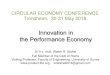 Innovation in the Performance Economy - SINTEF · Innovation in the Performance Economy Dr h.c. mult. Walter R. Stahel. Full Member of the Club of Rome ... backcasting view from a