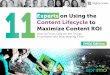 Experts on Using the Content Lifecycle to Maximize Content ROI · 2020-06-09 · 11 Experts on Using the Content Lifecycle to Maximize Content ROI 2 INTRODUCTION Using the Content