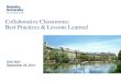 Collaborative Classrooms: Best Practices & Lessons Learned · Collaborative Classrooms: Best Practices & Lessons Learned DAU BOV September 24, 2014