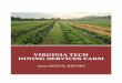 VIRGINIA TECH DINING SERVICES FARM · 2020-04-13 · Dining Services Farm Mission ... diversified horticulture farm, the DSF is a model agricultural system for conducting applied
