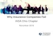Why Insurance Companies Fail - IASA · insurance companies to support his lifestyle Plead guilty and sentenced to 17 years in prison . Congress reviews these events: This fraud went
