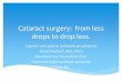 Cataract surgery: from less drops to drop less. · ∗617,453 surgeries Jan 2014-May 2016 at 10 Aravind Eye Hospitals ∗Retrospective based on standardized clinical registry ∗302,815