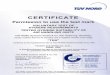 TUV-Certificate€¦ · CERTIFICATE Permission to use the test mark VOLUNTARY TEST OF HYGIENE REQUIREMENTS TESTED HYGIENE SUITABILITY OF AIR HANDLING UNITS TÜV NORD Systems GmbH