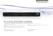 KV-S1015C DOCUMENT SCANNERKV-S1015C DOCUMENT SCANNER Compact design for greater convenience. The Panasonic KV-S1015C scanner features a slim and compact body, ideal for small offices