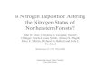 Is Nitrogen Deposition Altering the Nitrogen Status of ...udel.edu/~inamdar/nps2007/n_discussion.pdf · Sudarshan Kumar Dutta Findings: ¾Across all the sites the C:N ratios varied