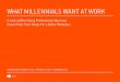 WHAT MILLENNIALS WANT AT WORK · 2018-09-17 · ORANGEPAPERS VOL 1 - WHAT MILLENNIALS WANT AT WORK “For me, I want to come to work with a common goal, a purpose that’s shared