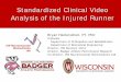 Standardized Clinical Video Analysis of the Injured Runner€¦ · Standardized Clinical Video Analysis of the Injured Runner Bryan Heiderscheit, PT, PhD Professor . Department of