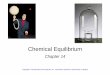 Chemical Equilibrium - kau · Chemical equilibrium is achieved when: • the rates of the forward and reverse reactions are equal and • the concentrations of the reactants and products