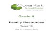 Grade K Family Resources Week 10... · 2020-05-27 · Individualized Education Plan (IEP) – English Language Arts At-Home Learning Kindergarten Week 10 IEP student write, or scribe