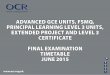 GCE Examination Timetable - June 2015 · 2015-02-18 · Advanced GCE Units, FSMQ, Principal Learning Level 3 Units, Extended Project and Level 3 Certificate Final Examination Timetable,