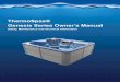 ThermoSpas® Genesis Series Owner s Manual...As you get to know your spa, you will quickly discover why ThermoSpas is the fastest growing spa manufacturer in the country. You have