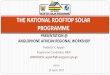 THE NATIONAL ROOFTOP SOLAR PROGRAMME · 2020-01-15 · THE NATIONAL ROOFTOP SOLAR PROGRAMME The programme is a Capital Subsidy Scheme under which beneficiaries are given capital subsidy