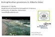 Eutrophication processes in Alberta lakes - Mayatan Lake Wolfe... · • Eutrophication has not been synchronous in all lakes, with onsets ranging from ~1950 to the most recent years