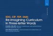 SOC, CIP, TOP, SAM: Re-imagining Curriculum in Three ... · soc, cip, top, sam: re-imagining curriculum in three-letter words daniel keller, dean of curriculum and instructional support