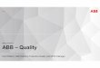 MDH, 2018-05-17 ABB –Qualityzoomin.idt.mdh.se/course/PPU413/Presentations... · DMAIC Elements of Continuous Improvement: –Highlight and Define the problems and opportunities