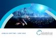 ANNUAL MEETING - JUNE 2018 · Acquires the Northstar submarine cable, and builds AKORN, providing Alaska diverse submarine routes to ... Cisco Visual Networking Index: Forecast and