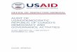 Audit of USAID/Democratic Republic Congo’s Democracy and ...Audit of USAID/Democratic Republic Congo’s Democracy and Governance Activities (Report No. 7-660-09-001-P) This memorandum