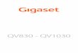 QV830 - QV1030 - Gigaset · Gigaset QV830/1030 / LUG - en UK / A31008-N1166-R101-1-7619 / starting_print-version-only.fm / 12/19/13 Template Borneo, Version 1, 21.06.2012 Information