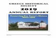 GREECE HISTORICAL SOCIETYgreecehistoricalsociety.org/.../2019-GHS-Annual-Report.pdfGHS 2019 Page 2 Greece Historical Society P.O. Box 16249 Greece, NY 14616 (585)225-7221 Located at: