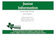 Junior Information - Cuero ISD Juniors 2015.pdf · Junior . Information . A presentation brought to you by the Cuero High School Counseling Department . ... Stacey Porter A -F . Sophia