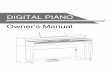 DIGITAL PIANO Owner’s Manual · 22. VOICE Select Buttons Select directly a preset voice. When [SHIFT] is released: 15. [VOICE] Button Enter the voice mode. 16. [VOICE DEMO] Button