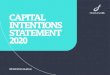 CAPITAL INTENTIONS STATEMENT 2020 - InfrastructureSA...a Capital Intentions Statement, updated annually, focusing on infrastructure priorities within the next five years. ISA’s role