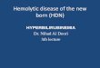 Hemolytic disease of the new born (HDN) · 3. Excess production of bilirubin e.g. hemolytic disease, biochemical defects, and bruises 4. Disturbed capacity of the liver to secrete