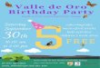 Valle de Oro Birthday Party - United States Fish and ...€¦ · Cumpleaños de Valle de Oro Sábado,30 de septiembre 10:00 am a 2:00 pm pastel música actividades para niños recorridos