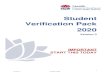 Student Verification Pack 2020 - University of Wollongong · Student Verification Pack 2020 Version 3 IMPORTANT START THIS TODAY . 2 ... OR completed full age appropriate course AND
