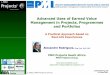Advanced Uses of Earned Value Management in Projects, Programmes and Portfolios€¦ · 2014-01-22 · Advanced Uses of Earned Value Management in Projects, Programmes and Portfolios