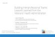 Building InterprofessionalTeams: Lessons Learned from the ... · Building InterprofessionalTeams: Lessons Learned from the Veterans’ Health Administration ... Transforming primary