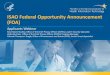 ISAO Federal Opportunity Announcement (FOA)...Preparedness and Response (ASPR) on priority issues related to cybersecurity for critical public health infrastructure” (Commitment