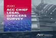 ACC CHIEF LEGAL OFFICERS SURVEY ACC Chief Leg… · ONE-THIRD ANTICIPATE OUTSOURCING MORE WORK TO LAW FIRMS NEXT YEAR. ... NO YES 37.9% 57.3% PERCENTAGE “YES ... insurance, or trade