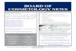 BOARD OF COSMETOLOGY NEWSBOARD OF COSMETOLOGY NEWS Kansas Board of Cosmetology Spring 2020 Newsletter Kudos or concerns should be directed to the Board office. Please complete a Customer