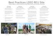 Best Practices LDEO REU Site - University Corporation for ... › ... › LDEO_Best_Practices_REU_FinalFinal.pdf · Best Practices LDEO REU Site Maximizing Student Safety Maximizing