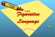 Figurative Language - Oxford School District · • Figurative Language – You DON’T say exactly what you mean. You DO compare, exaggerate, and understate the situation. You use