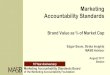 Marketing Accountability Standards...Marketing Accountability Standards Board of the Marketing Accountability Foundation Brand Value as % of Market Cap ... the brand valuation firms
