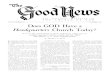 9 Does GOD Have Headquarters Church Today? News 1950s/Good News... · The National Magazine of THE CHURCH OF GOD VOL. 111, NUMBER 9 OCTOBER, 1953 Does GOD Have a Headquarters Church