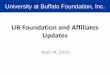 UB Foundation and Affiliates Updates - University at Buffalo · UB Foundation and Affiliates Updates. April 24, 2018. Impact of tax reform and recent UB policies on: ... 10. UBF follows