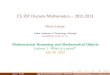 CS 207 Discrete Mathematics 2012-2013CS 207 Discrete Mathematics { 2012-2013 Nutan Limaye Indian Institute of Technology, Bombay nutan@cse.iitb.ac.in Mathematical Reasoning and Mathematical