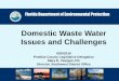 Domestic Waste Water Issues and Challenges · Domestic Waste Water Issues and Challenges. 9/20/2016. Pinellas County Legislative Delegation. Mary E. Yeargan, PG. Director, Southwest