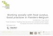 Working socially with food surplus. Good practices in ... · Working socially with food surplus. Good practices in Flanders-Belgium Conference 7 july 2014 Food Donation: Fighting