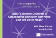 What s Behind Children s Challenging Behavior and What Can ... › 03-05-2014 › ... · 3/5/2014  · • Plan A- adults impose their will by solving the problem - “You must...”