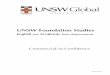 Academic Entry Criteria - 2003 - UNSW Global Staff …...2017/03/14  · UNSW FOUNDATION STUDIES ENGLISH ENTRY REQUIREMENTS REVISED: 03/06/2016 ENGLISH LANGUAGE ENTRY REQUIREMENTS