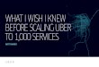 WHAT I WISH I KNEW BEFORE SCALING UBER TO 1,000 SERVICES · 2016-08-10 · WHAT I WISH I KNEW BEFORE SCALING UBER TO 1,000 SERVICES MATT RANNEY. WHAT I WISH I KNEW BEFORE SCALING