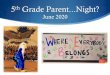 5 Grade ParentNight? Grade... · Tolt Students Come from all 5 Riverview elementary schools (Carnation, Cherry Valley, Stillwater, ERMA and PARADE). 6th grade is the first time this