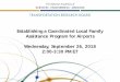 Establishing a Coordinated Local Family Assistance Program for Airports Wednesday ...onlinepubs.trb.org/onlinepubs/webinars/180926.pdf · Establishing a Coordinated Local Family 