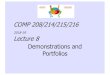comp208-lecture08-demos - University of Liverpoolcomp208/2019/comp208... · COMP 208/214/215/216 2018-19 Lecture 8 Demonstrations and Portfolios
