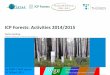ICP Forests: Activities 2014/2015 - UNECE · ICP Forests: Activities 2014/2015 Walter Seidling, Thünen Institute of Forest Ecosystems 1st EMEP / WGE session 14-18 Sept. 2015 . Name