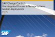 SAP Change Control...Implementation Project (Major Release) Major Release Minor Release Transport Cycle every 3-6 months 1-4 weeks Change Categories All types of changes including